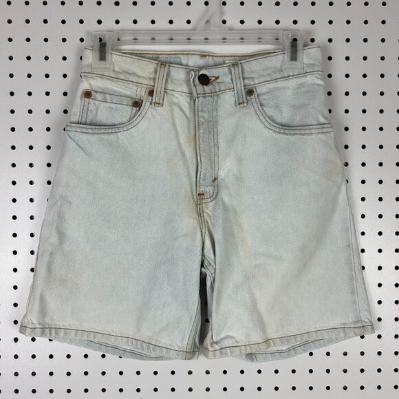 Levi's 550 Vtg Jean Shorts Women 3 -‎ 26" Waist USA Made High Waisted 90s Grunge - Picture 4 of 8